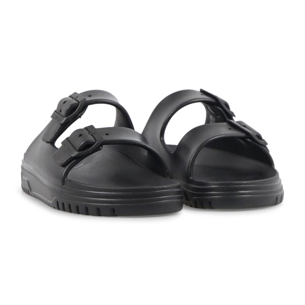 Armani Exchange - Sandali neri in gomma con doppia fibbia per uomo | xup015