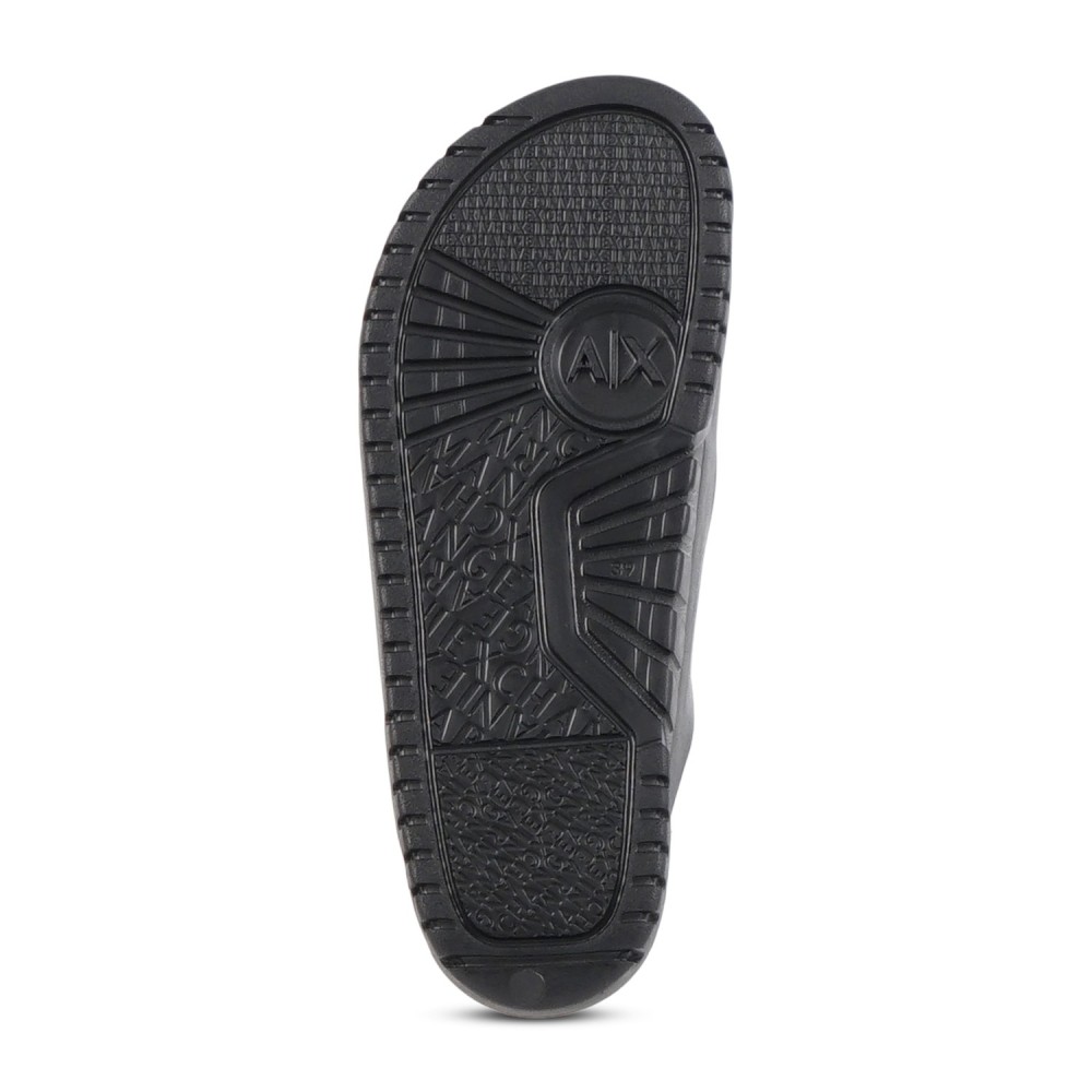Armani Exchange - Sandali neri in gomma con doppia fibbia per uomo | xup015