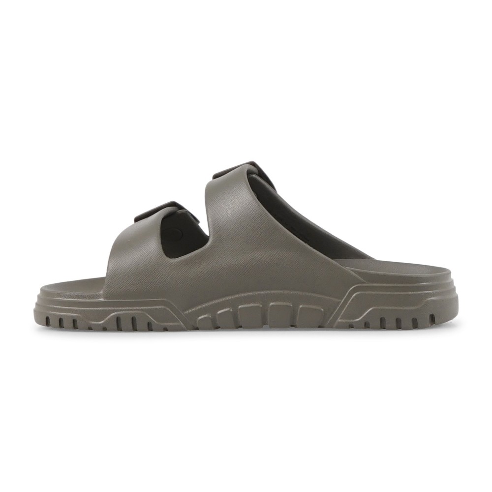 Armani Exchange - Sandali verde in gomma con doppia fibbia per uomo | xup015