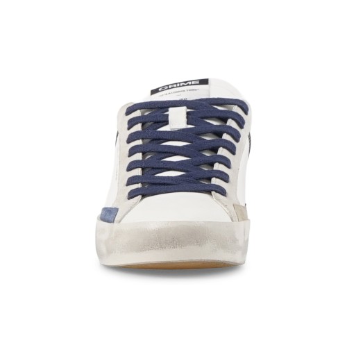 Crime London - Sneakers bianca in pelle Distressed con lacci e talloncino in 2