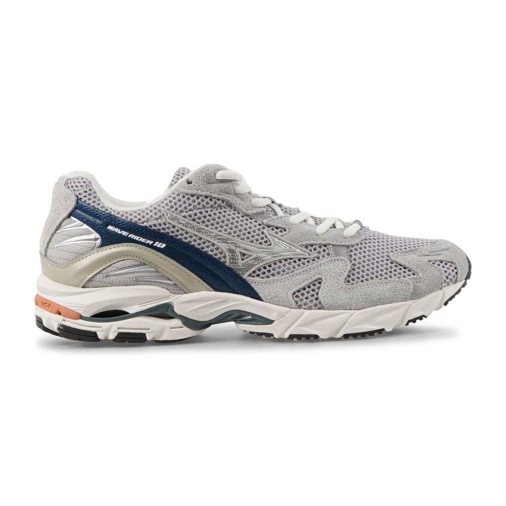 Mizuno - Sneakers grigia in nylon e pelle scamosciata per uomo |