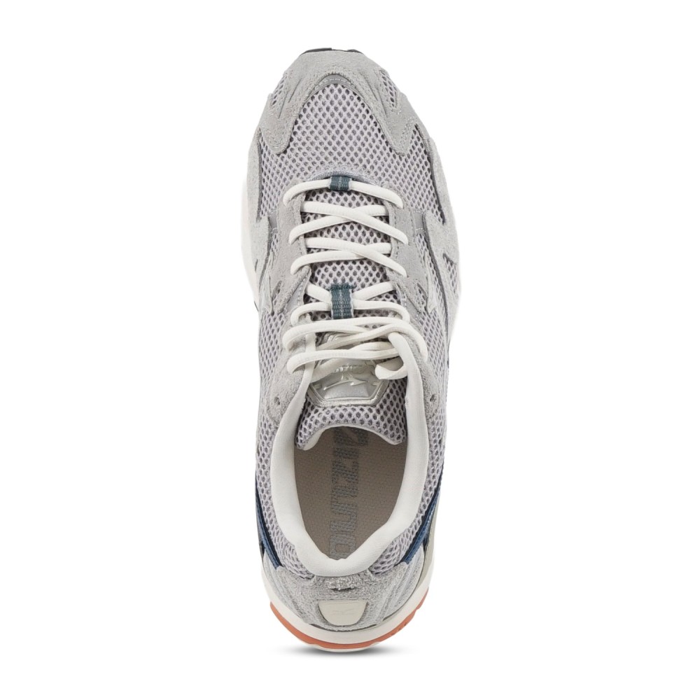 Mizuno - Sneakers grigia in nylon e pelle scamosciata per uomo |