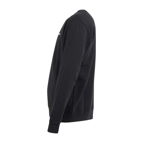 Dickies - Felpa nera a girocollo e ricamo logo sul petto a contrasto per uomo | 2