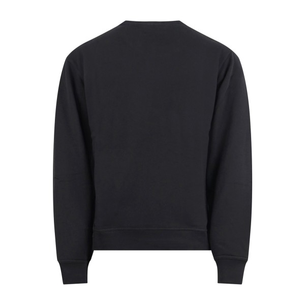 Dickies - Felpa nera a girocollo e ricamo logo sul petto a contrasto per uomo |