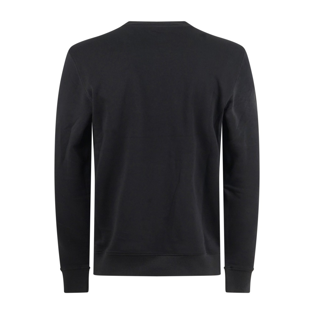 Richmond X - Felpa nera Sejam girocollo con stampa logo sul fronte per uomo |