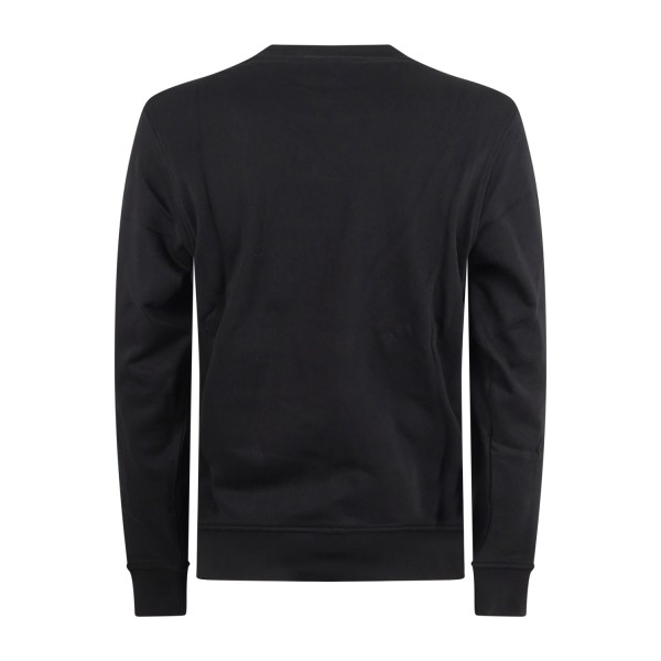 Armani Exchange - Felpa nero girocollo con patch logo sul fronte per uomo |