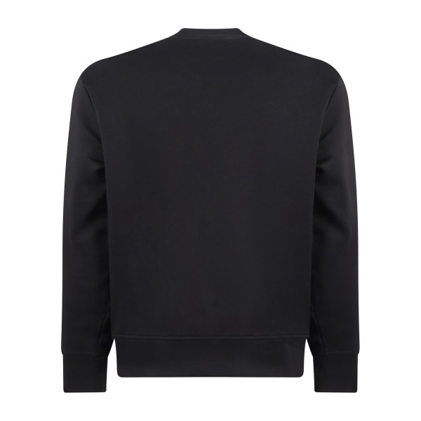 Armani Exchange - Felpa Nero girocollo con ricamo logo sul petto per uomo |