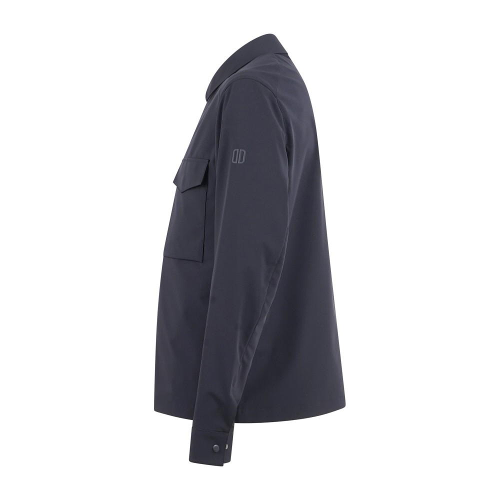 DUNO - Field jacket blu Artemis in tessuto tecnico con tasche sul petto per