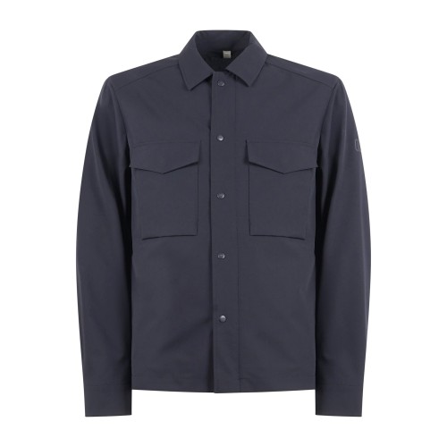 DUNO - Field jacket blu Artemis in tessuto tecnico con tasche sul petto per