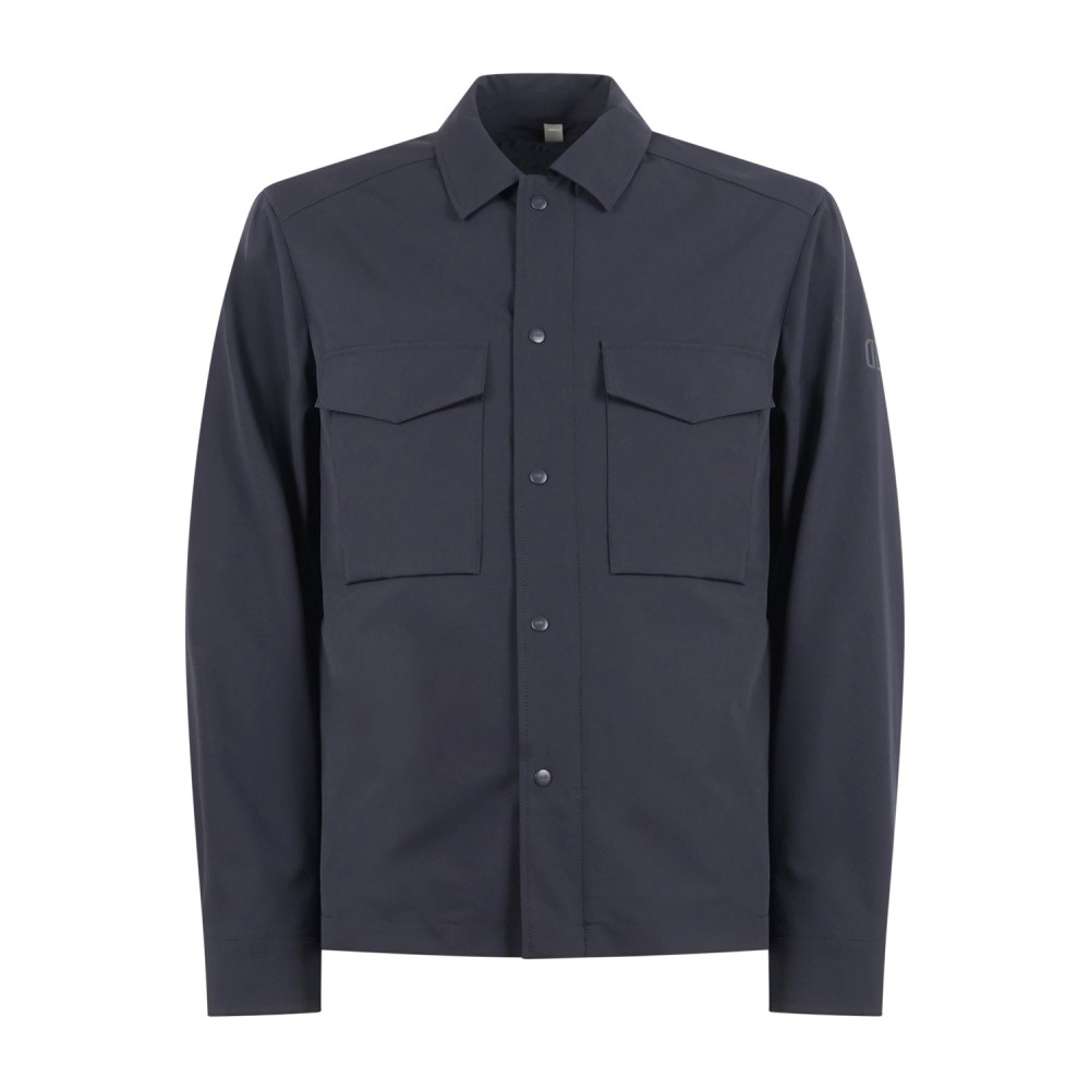 DUNO - Field jacket blu Artemis in tessuto tecnico con tasche sul petto per