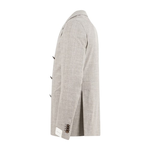 L.B.M. 1911 - Giacca beige doppiopetto decostruita sfoderata in frescolana per 2