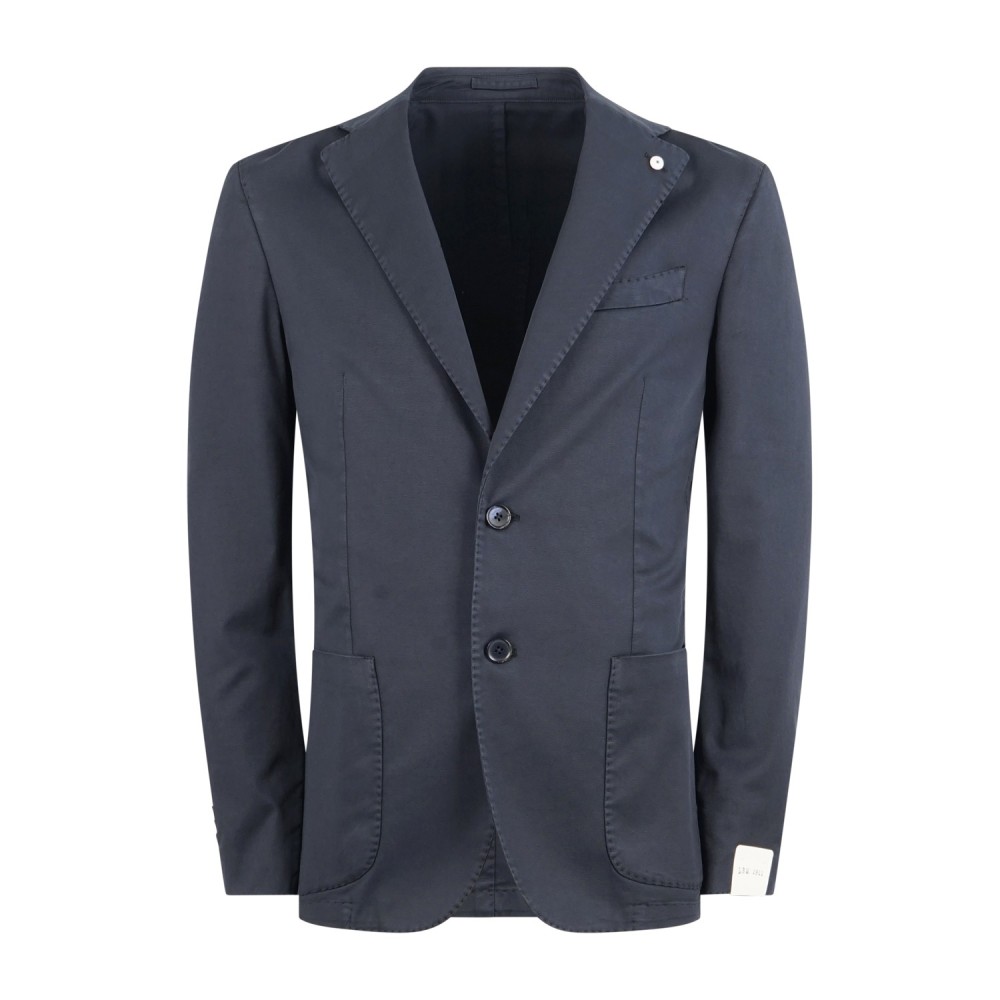 L.B.M. 1911 - Giacca blu monopetto tinto in capo per uomo | m2837 t65161/8