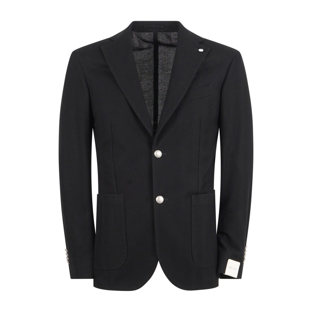 L.B.M. 1911 - Giacca nera monopetto decostruita sfoderata per uomo | m2817