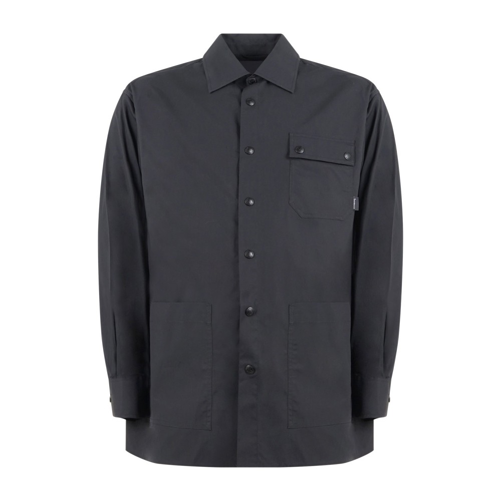 Richmond X - Giacca overshirt nera Dravon in cotone per uomo | ump26047ca hb