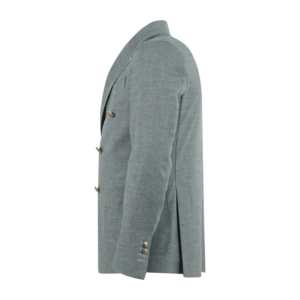 Daniele Alessandrini - Giacca verde doppiopetto in jersey con bottoni in