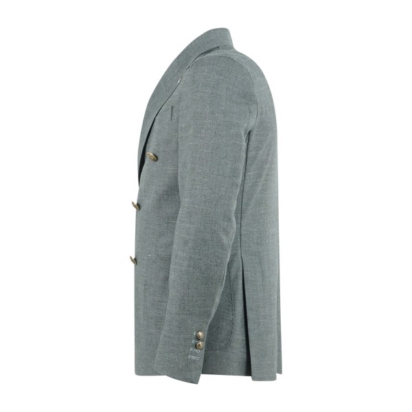 Daniele Alessandrini - Giacca verde doppiopetto in jersey con bottoni in
