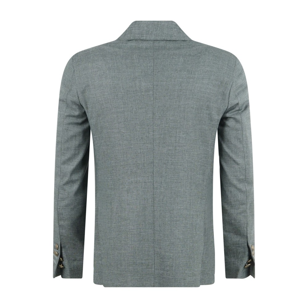 Daniele Alessandrini - Giacca verde doppiopetto in jersey con bottoni in