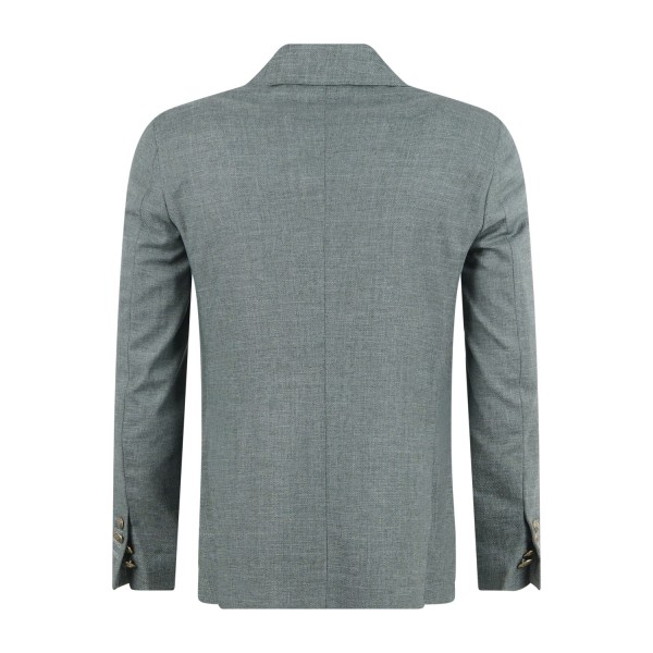 Daniele Alessandrini - Giacca verde doppiopetto in jersey con bottoni in