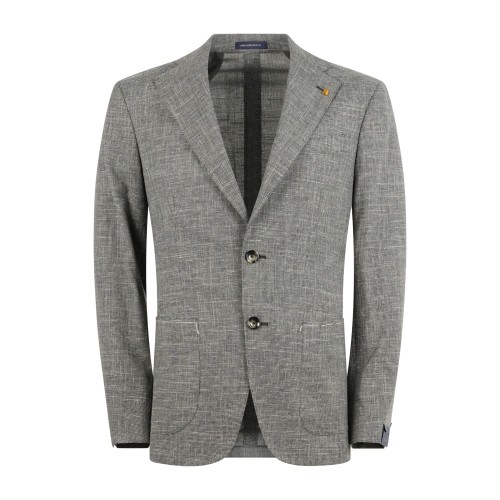 Sartoria Latorre - Giacca verde monopetto a fantasia micro in cotone Drop 8 per