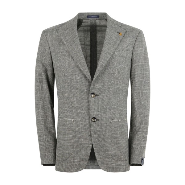 Sartoria Latorre - Giacca verde monopetto a fantasia micro in cotone Drop 8 per