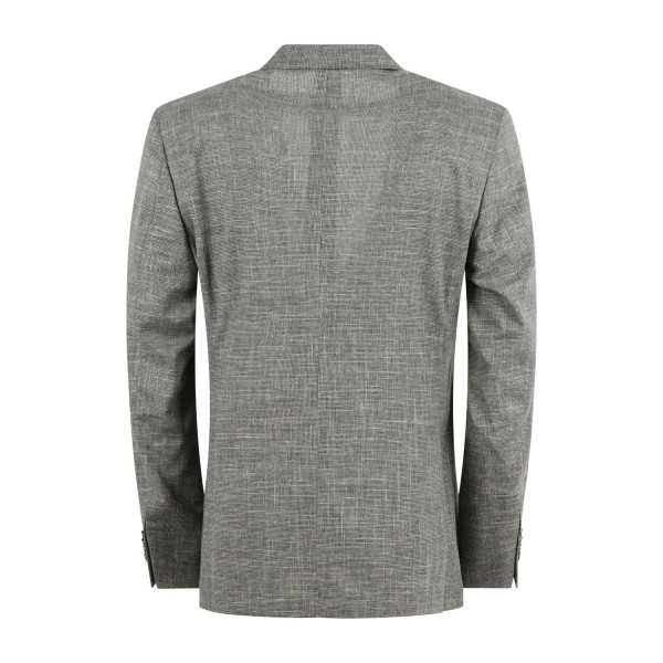 Sartoria Latorre - Giacca verde monopetto a fantasia micro in cotone Drop 8 per