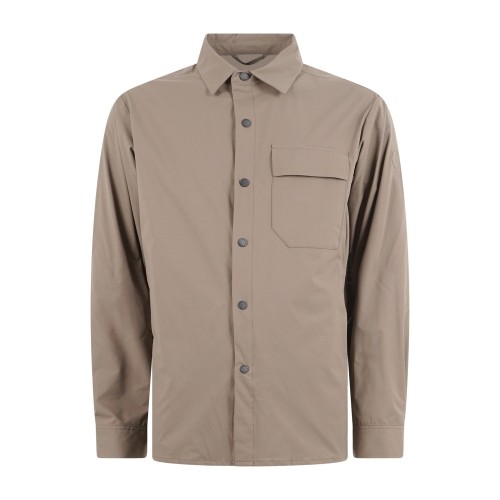 People of Shibuya - Giubbotto beige Overshirt Morioka in tessuto tecnico per