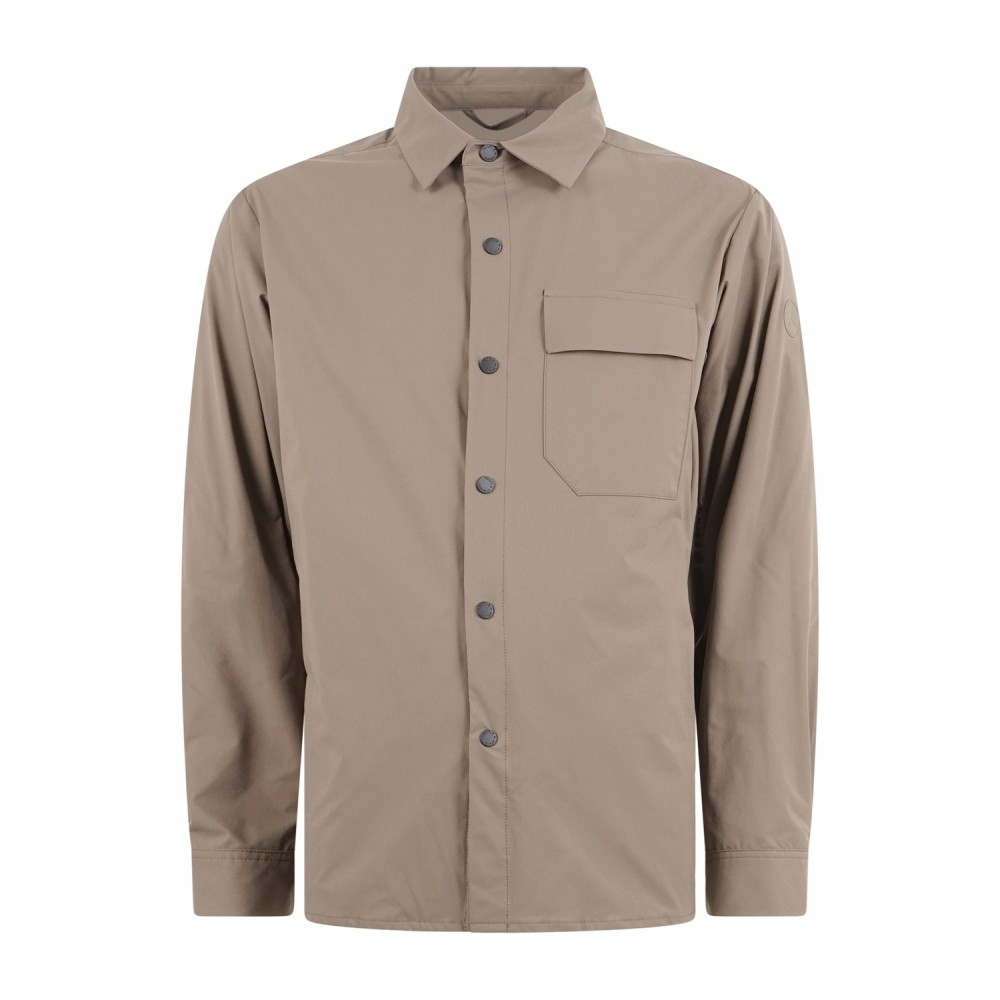 People of Shibuya - Giubbotto beige Overshirt Morioka in tessuto tecnico per