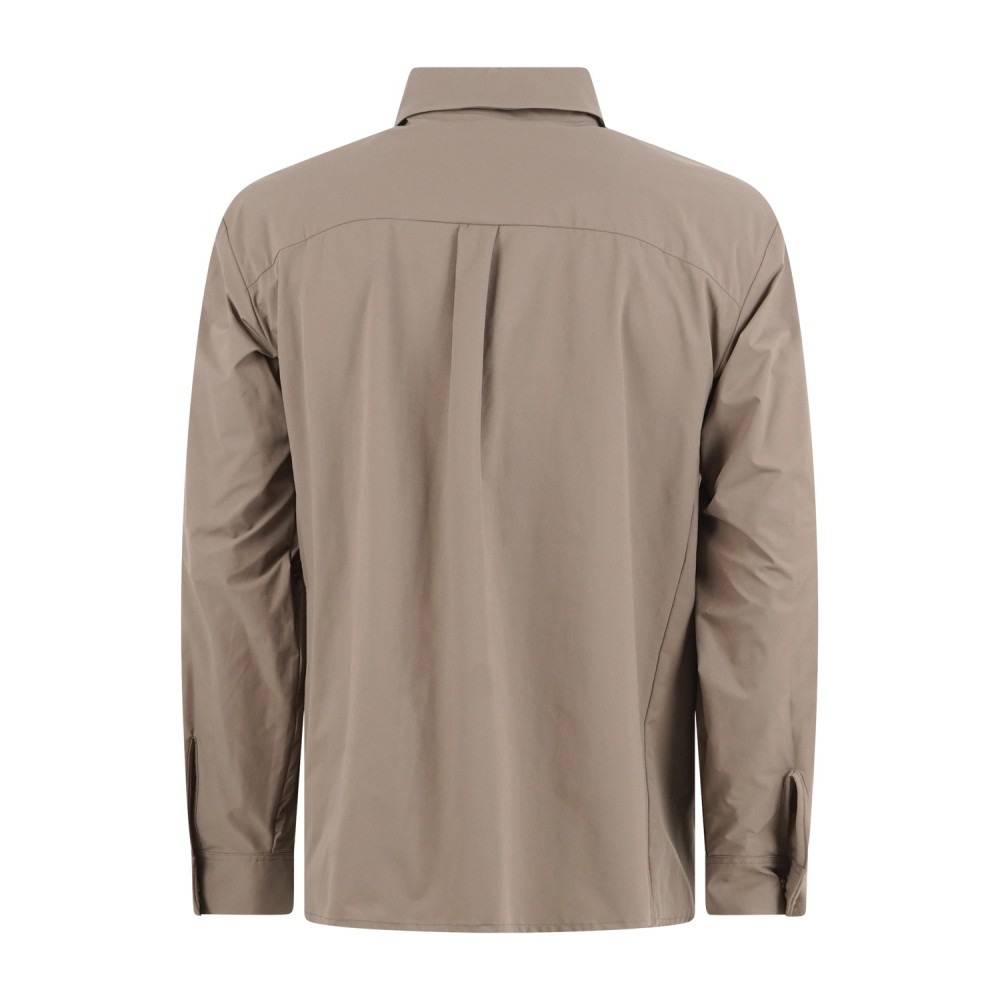 People of Shibuya - Giubbotto beige Overshirt Morioka in tessuto tecnico per