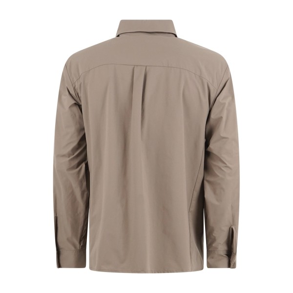 People of Shibuya - Giubbotto beige Overshirt Morioka in tessuto tecnico per