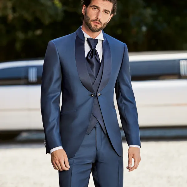 Lubiam 1911 Cerimonia - Abito coreano blu per uomo |  2