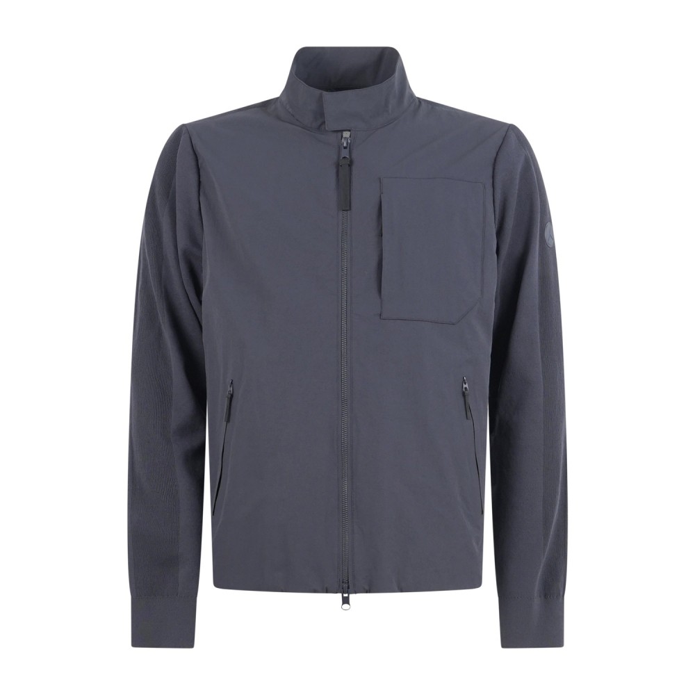 People of Shibuya - Giubbotto blu Habaki in tessuto cotone-nylon per uomo |