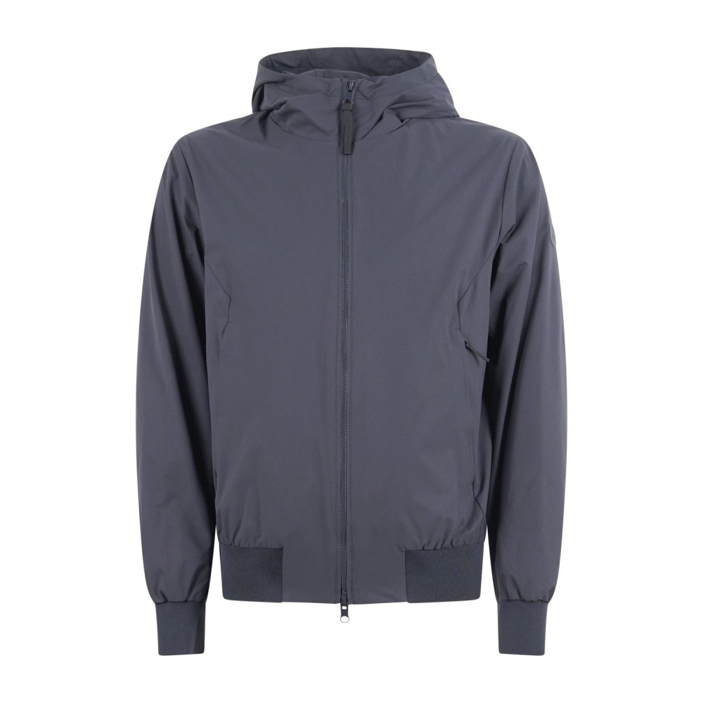 People of Shibuya - Giubbotto blu Kaoru in tessuto tecnico con cappuccio per