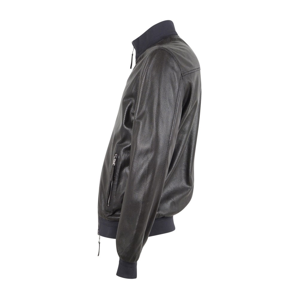 The Jack Leathers - Giubbotto marrone Dennis Perfo reversibile in pelle o