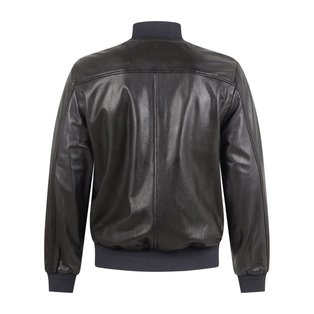 The Jack Leathers - Giubbotto marrone Dennis Perfo reversibile in pelle o