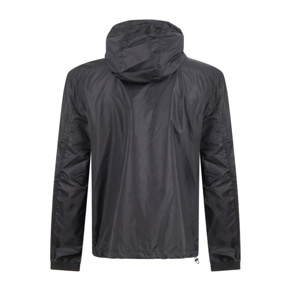 Armani Exchange - Giubbotto nero con patch logo con cappuccio per uomo |