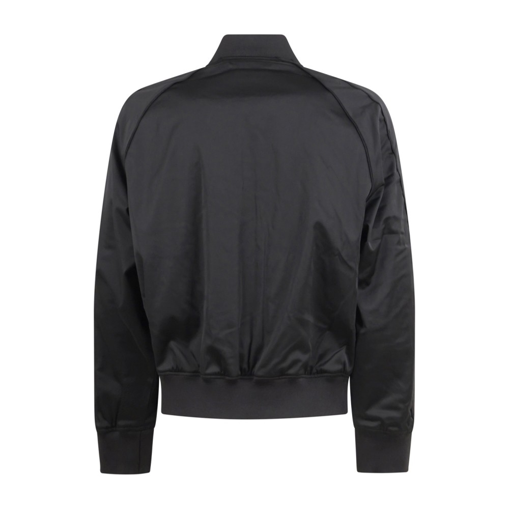 Armani Exchange - Giubbotto nero con patch logo in tessuto elasticizzato per