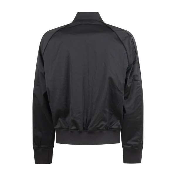 Armani Exchange - Giubbotto nero con patch logo in tessuto elasticizzato per