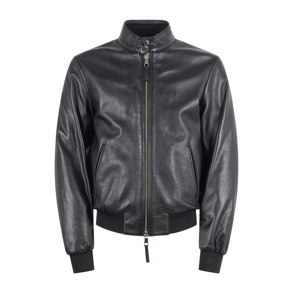 The Jack Leathers - Giubbotto nero Elvis in pelle per uomo | elvis vegetable