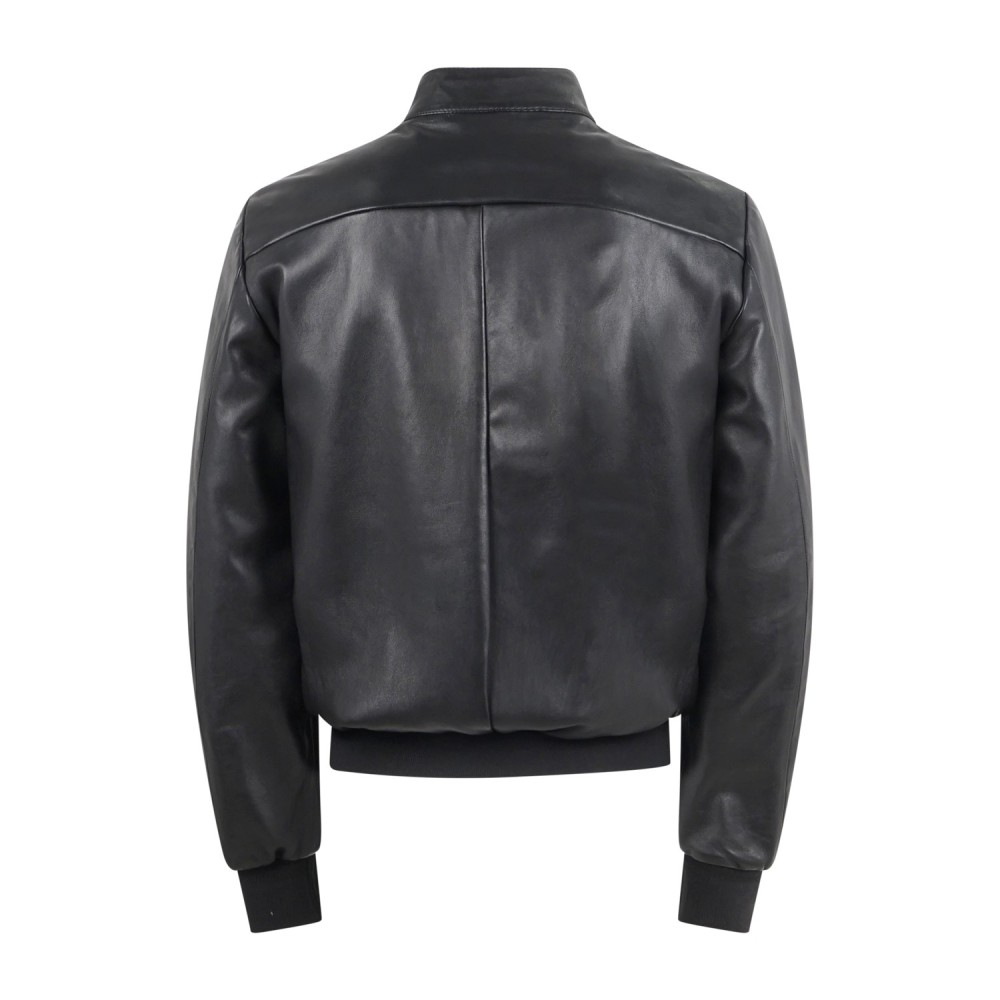 The Jack Leathers - Giubbotto nero Elvis in pelle per uomo | elvis vegetable