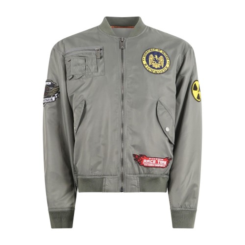 Richmond X - Giubbotto verde Candia in cotone stile college per uomo |