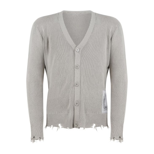 Richmond X - Maglione cardigan verde Kothur scollo a V con bottoni per uomo |