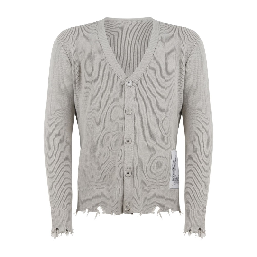 Richmond X - Maglione cardigan verde Kothur scollo a V con bottoni per uomo |