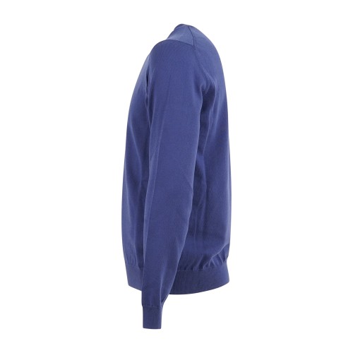 MASQ - Maglione girocollo azzurro manica lunga in cotone per uomo | m5425-1000 2