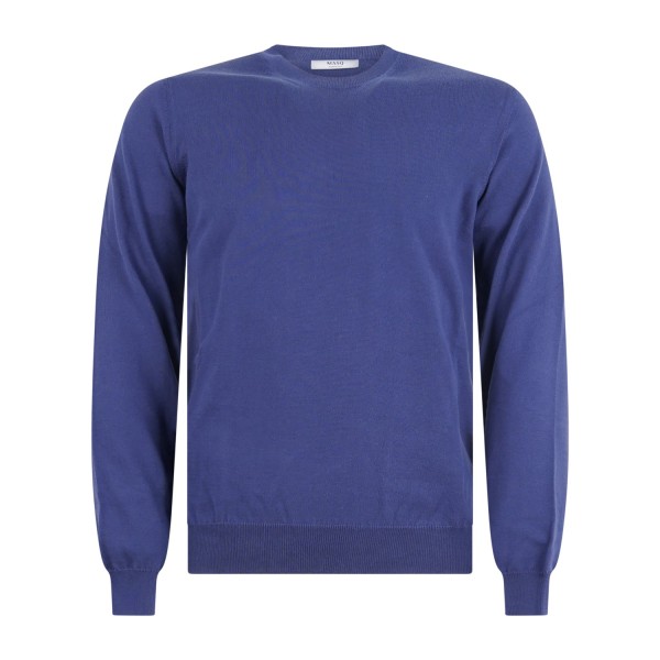 MASQ - Maglione girocollo azzurro manica lunga in cotone per uomo | m5425-1000