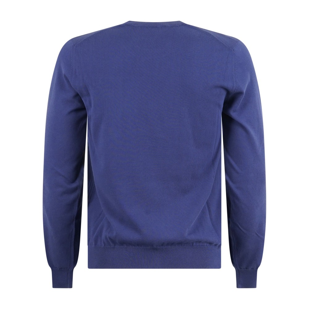 MASQ - Maglione girocollo azzurro manica lunga in cotone per uomo | m5425-1000