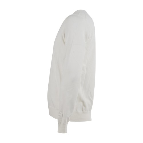 MASQ - Maglione girocollo bianco manica lunga in cotone per uomo | m5425-1000 2