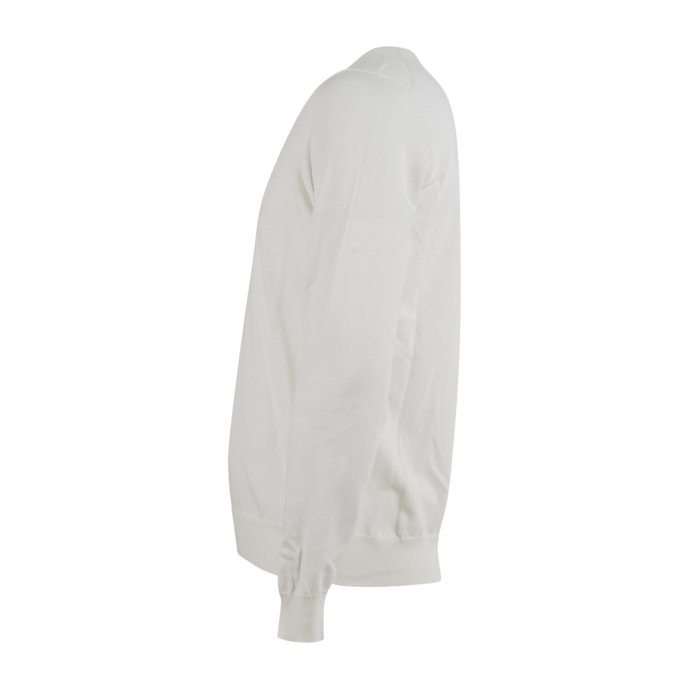 MASQ - Maglione girocollo bianco manica lunga in cotone per uomo | m5425-1000