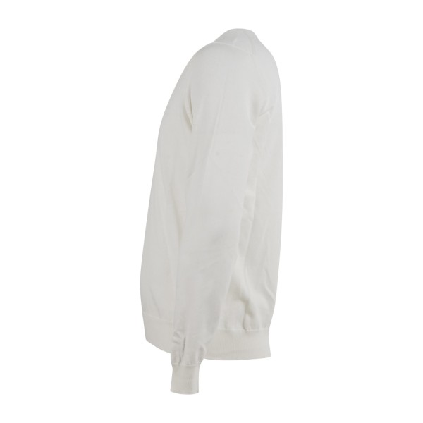 MASQ - Maglione girocollo bianco manica lunga in cotone per uomo | m5425-1000
