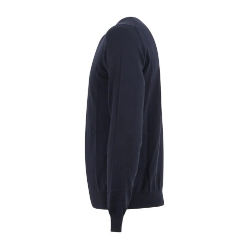 MASQ - Maglione girocollo blu manica lunga in cotone per uomo | m5425-1000 2