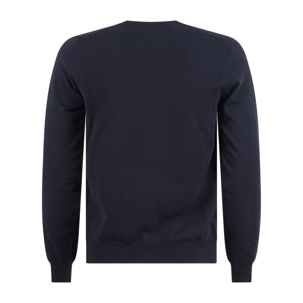 MASQ - Maglione girocollo blu manica lunga in cotone per uomo | m5425-1000